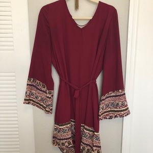 Pink Owl Cranberry Dress